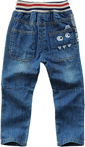 Cromoncent Kids Boy's Drawstring Jeans with Pockets2