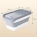 FJMQHU Dog Cat Food Storage Container, Food Storage Box, 22lbs Large Capacity Kitchen Rice Bin, Dog Food Container for Pet Food, Flour, Gray
