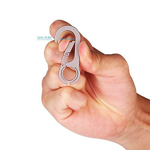 Image of Tibitdeer Titanium Key Chain, Multifunctional Carabiner Keychain Heavy Duty Car Keychain Organizer for Men and Women