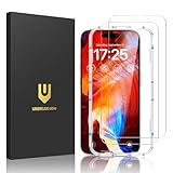UNBREAKcable 2-Pack Screen Protector for iPhone 15 Plus, Military-Grade Shatterproof Tempered Glass [9H+ Hardness] [Easy Installation Frame] [99.99% HD Clear] for Apple iPhone 15 Plus