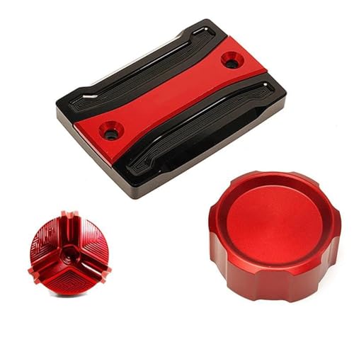 Protector de depósito de líquido de frenos MT07 en color rojo, cubiertas delantera y trasera