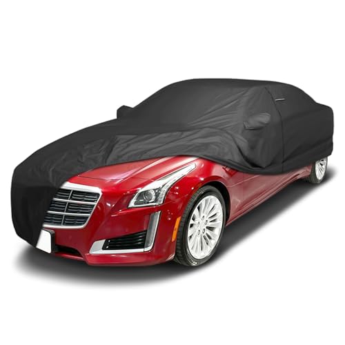 Image of iCarCover Premium Custom Car Cover for 2011-2015 Cadillac CTS Coupe Heavy Duty Waterproof All Weather Rain Snow UV Sun Protector Custom Fit Full Exterior Indoor Outdoor Protection Car Cover (Black)