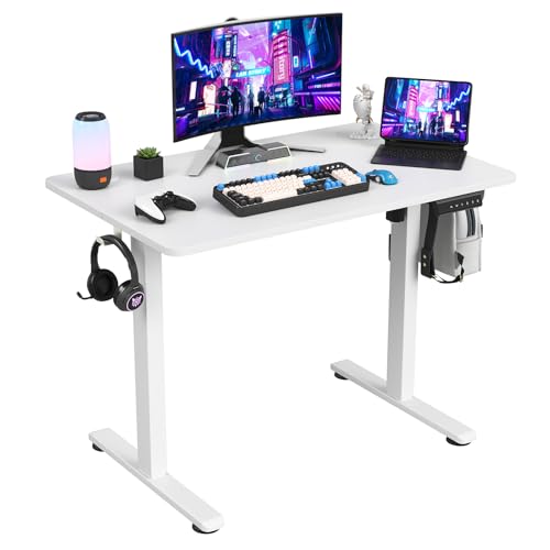 Image of STARY Electric Standing Desk Adjustable Height Sit Stand Home Office Desk with Splice Board
