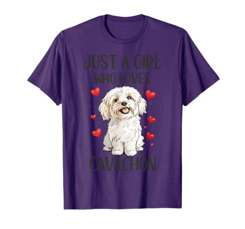 Just a Girl Who Loves Cavachon Funny Cavachon Dog Owner T-Shirt