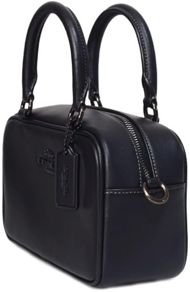 ❤️未使用品❤️COACH レザー ショルダーバッグ エンボス加工 斜め掛け 黒 Amazon | [コーチ] バッグ スムースレザー ミニ ロゴ サッチェル