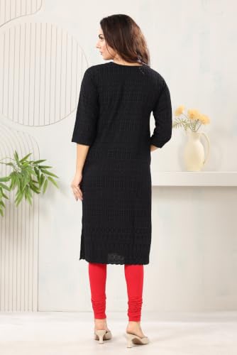 Image of DREAM & DZIRE Chikankari Kurti for Women of Cotton in Plus Size & Small Size.