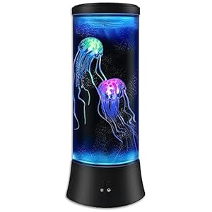EDIER Jellyfish Lamp – LED Fantasy Round Jellyfish Light Lamp – 7 Color Setting Jellyfish Mood Light Decorations for Home Office Decor Great Gifts for Kids