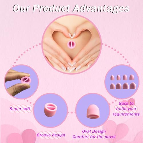 Patented 8PCS Belly Button Plug Post Tummy Tuck & Liposuction Recovery Shaper, Soft and Comfortable Belly Button Retainer3