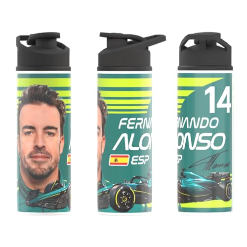 Partisan Fernando Alonso - Botella de agua de aluminio, 750 ml