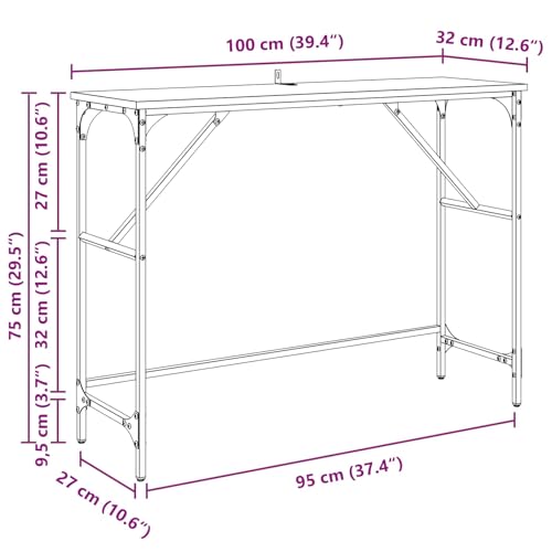 Table console bois vieilli pour désencombrer l'entrée et embellir les petits espaces - 3