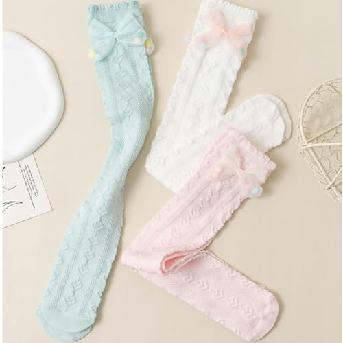 Sock,Breathable Bowknot Stockings for Girl School Child Over the Knee Socks Stretchy Socks for Spring Dresses Socks4