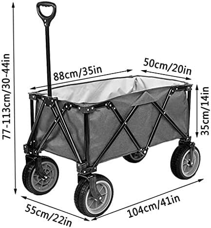 IRYZE Carretilla Plegable de Servicio Exterior, Estructura de Acero, Ruedas de Goma 7" Giratorias 360°, Capacidad 120 kg miniatura 2