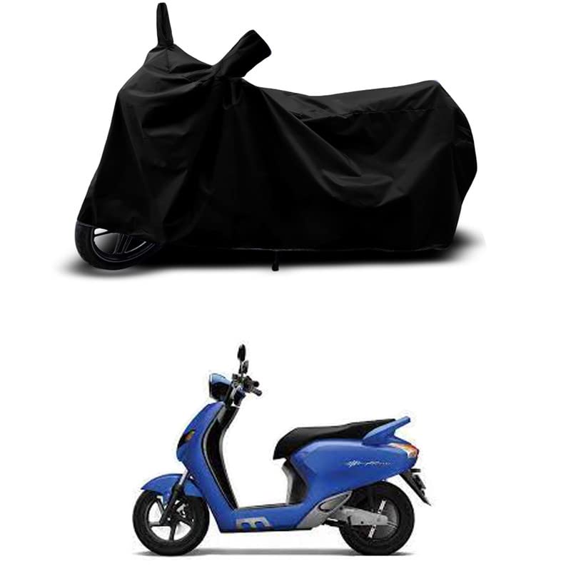Image of 100% Scratchproof /UV-Rays /Heat Protection /Birds Dropping /Water Resistant /Dust Proof /Waterproof /Full Bike Scooty Two Wheeler Body Cover Compatible for 22 Motors iFlow All Varients[Black]