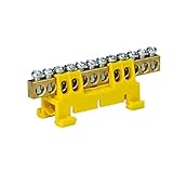 Klemmen für Hutschiene Verteilerklemme Sammelklemme 12-polig Leiterklemme gelb 5096