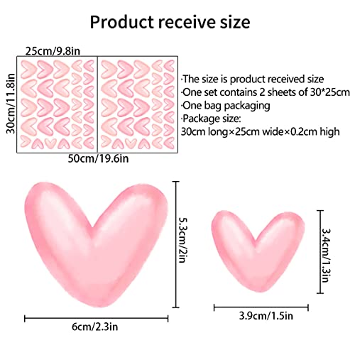 Vinilos decorativos rosa corazón removibles para pared miniatura 2