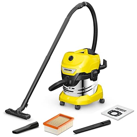 Kärcher Nass-/Trockensauger WD 4 S V-20/5/22, Leistung: 1000 W, Edelstahlbehälter: 20 l, Saugschlauch: 2,2 m, inkl. extra langer Fugendüse Cover