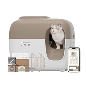 PetSnowy Self-Cleaning Automatic Cat Litter Box with Odor Control TiO2 System, Robot Litter Box with Auto-Packing, App Control, Large Cats & Multiple Cats (2026 Premium Version)