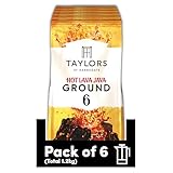 Taylors of Harrogate Hot Lava Java Ground Coffee, 200 g (Pack of 6 - Total 1.2kg)
