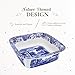 Spode Blue Italian Square Dish | 10 Inch Baking Dish for Serving Lasagna, Casserole, and Vegetables | Made from Fine Porcelain | Microwave and Dishwasher Safe