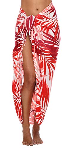 SHU-SHI Womens Beach Cover Up Sarong Swimsuit Cover-Up Pareo Coverups Print