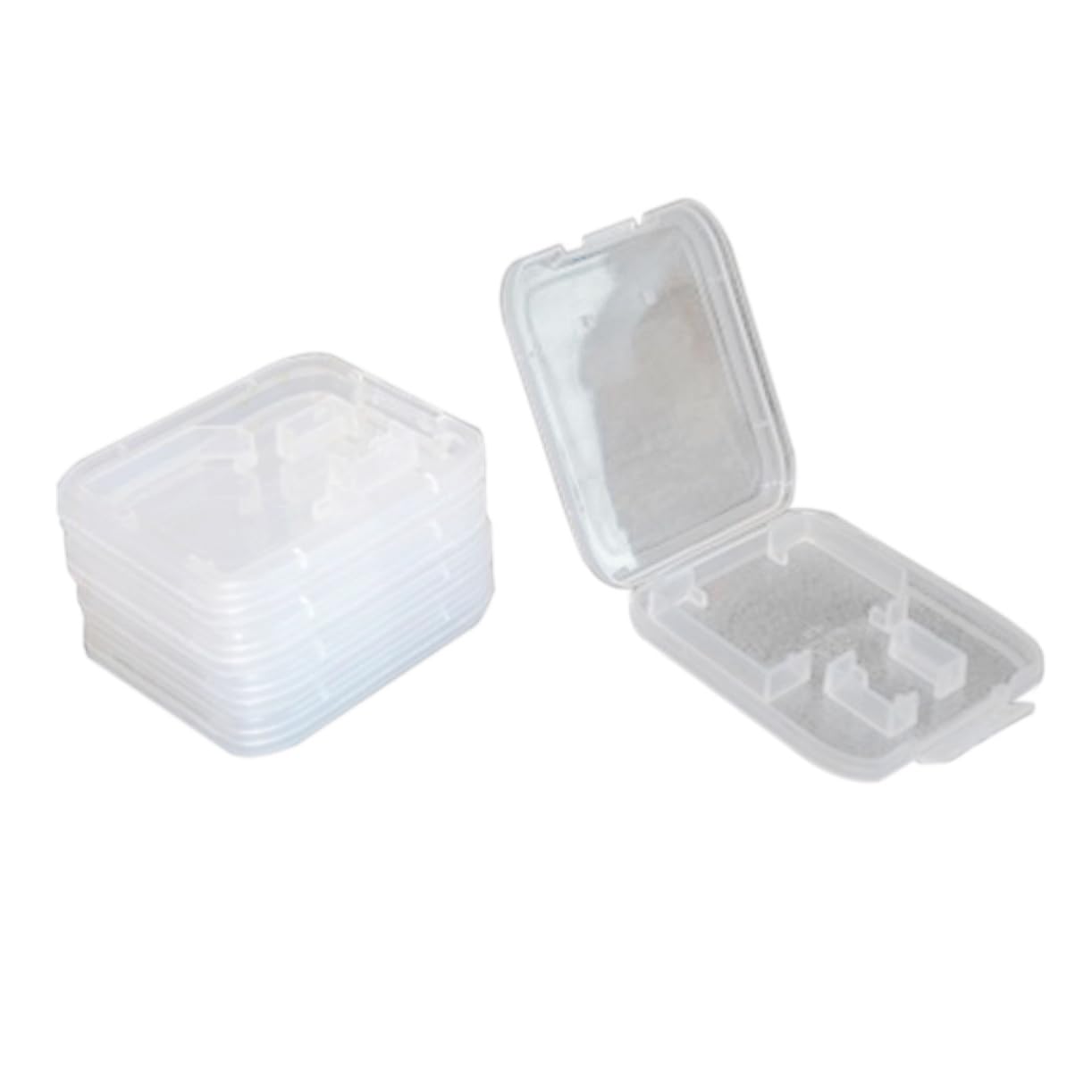 KONTONTY 5pcs Plastic Card Holder Case Memory Storage for Cards Design for Easy Viewing and Organization