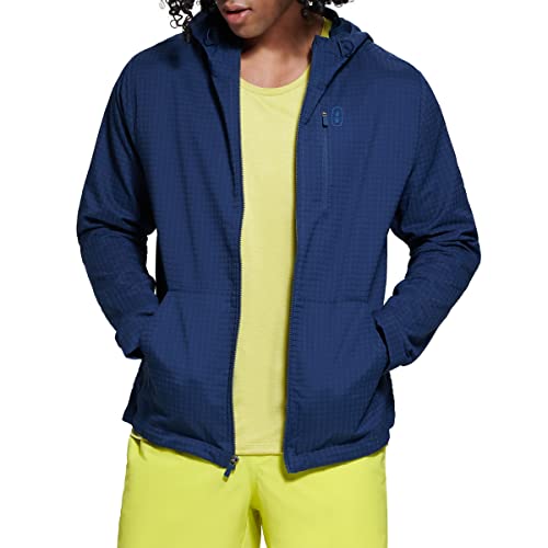 BASS OUTDOOR Men’s Zip-Front Windbreaker Jacket with Drawstring Hood