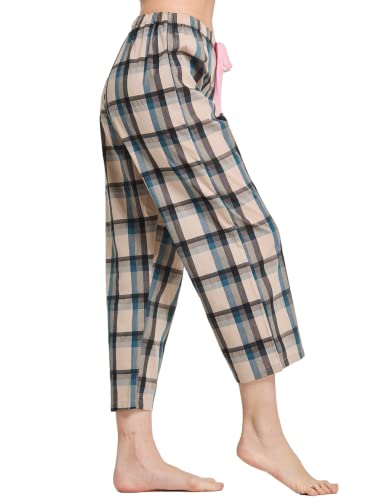 Image of CYZ Comfortable Cotton Capri Woven Pajamas for Women, Casual Capris for Women, Perfect for Daily Wear and Sleepwear