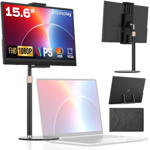 Image of Dopesplay 15.6 inch FHD Portable Monitor with Adjustable Stand & Sleeve