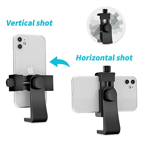 Fotopro Phone Tripod Mount With 1/4 Inch Standard Screw 360 Degree Rotatable Universal Cell Phone Mount Adapter For Tripod Monopod Selfie Stick Camera #TOP1