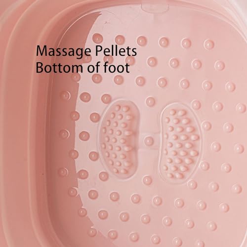 Spa de pies plegable, cubeta grande multifunción rosa miniatura 6