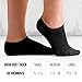 Bam&bü Women's Premium Bamboo Viscose No Show Uplifting Message Socks - 4 pairs - Black - Small 5-7.5