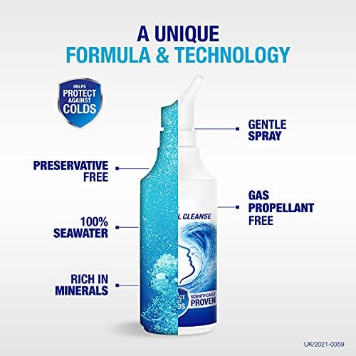 BECOCLEANSE - Nasal Spray - For Daily Hygiene, Runny Nose & Allergy Prevention - 100% Sea Water - 135ml