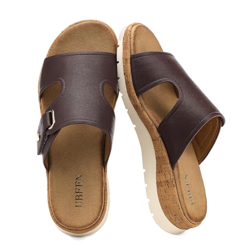 Image of UBFEN Womens Platform Sandals with Orthopedic Arch Support