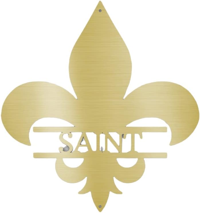 Customizable Classic Fleur De Lis Monogram - Steel Sign - Personalized Metal Sign