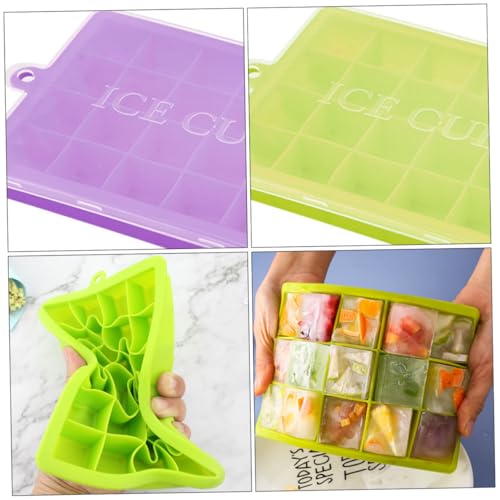 Molde para cubitos de hielo de silicona 3 piezas con tapa miniatura 7