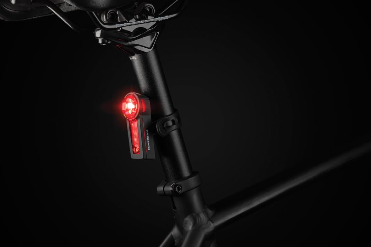 TRELOCK Fahrradlicht Set, LS 760 I-GO Vision 100 LUX und LS740 VECT Rücklicht mit Bremslichtfunktion, USB Aufladbar