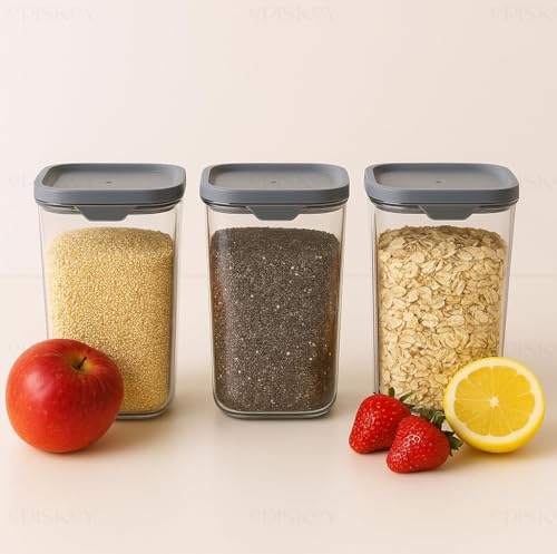 Image of STOREG Airtight Kitchen Storage Containers Set 1 PCS | 1000 ML Pulses, Grains, Cereals, Dry Fruits | Leak Resistant, BPA-Free, Freezer Safe, Stackable Containers (Pack OF 1)