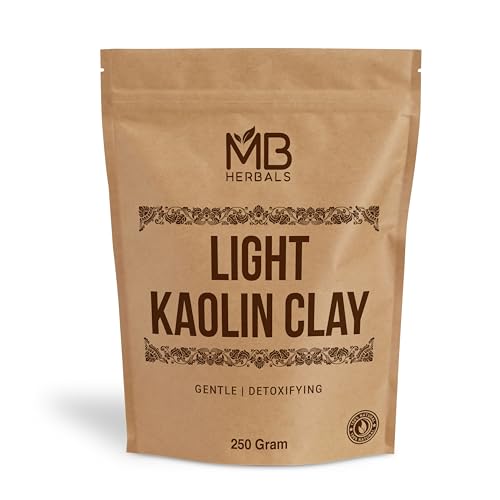 MB Herbals Light Kaolin Clay 1.1 lb / 17.6 oz / 500g | Kaolin White Clay for Face Pack