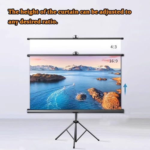 Pantalla portátil para proyector con soporte y auto-bloqueo 60in 4:3 miniatura 5