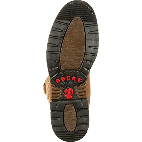Image of ROCKY Original Ride Branson Steel Toe Waterproof Western Boots, Aztec Crazy Horse, Size 11(WI)