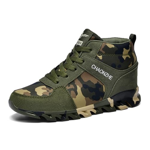 Camouflage Men Footwear Casual Sneakers Sport Man Camo High Shoe Outdoor Climbing Hiking Hidden Heel Canvas Shoes