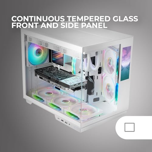 Boîtier Watercooling 360mm Mars Gaming MC-Mirage Châssis Blanc ATX LCD - 3