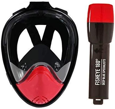 FishEye 180ยฐ Full Face Snorkel Mask - Sale Now ON! Tubeless Design Using Superior Dry Snorkel Technology. Anti-Fog, Anti-Leak, Snorkeling Mask with Larger Viewing Area