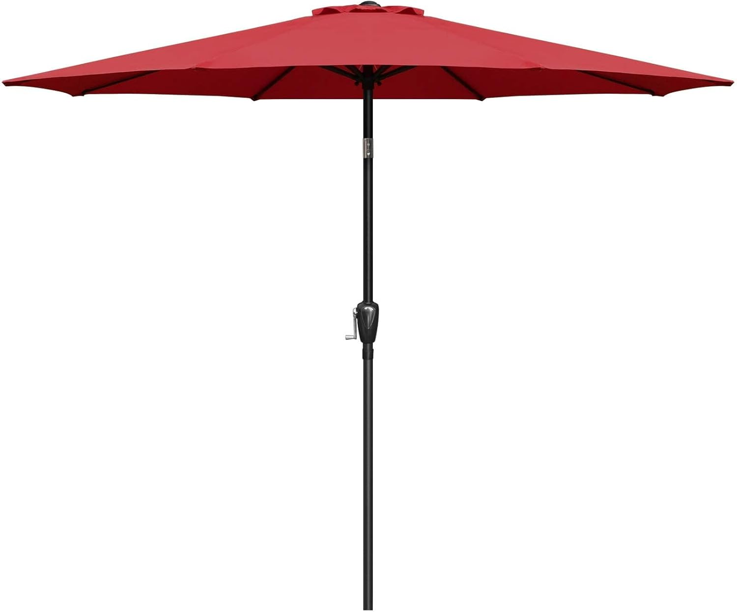 Simple Deluxe 9ft Patio Umbrella with Push Button Tilt & Crank - UV Resistant Outdoor Market Table Umbrella