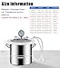 Oracra Vacuum Chamber Epoxy Resin Vacuum Chamber Bubble Remover, Vacuum Tank Pressure Pot with Acrylic Clear Lid, 2/3/5/26 Gallon Degassing Chamber, Without Pump(2 Gallon/6L)