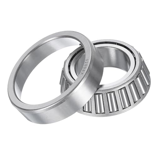 uxcell 32006X Tapered Roller Bearing Cone and Cup, 30mm Bore x 55mm OD x 17mm Thick, Chrome Steel Taper Bearing Set, ABEC-3