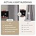 Joydeco 100% Blackout Curtains for Bedroom - Natural Linen Curtains 52