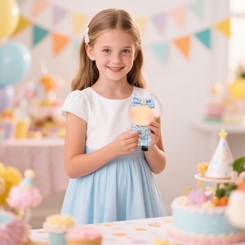 Blaue Puppe Kleidung 17cm Puppen Klassiker Check Elegante Puppe Kleidung Zubehör Set mit Kleidern Haarclips Tasche Schuhe Halskette für Mädchen Geburtstagsgeschenk, Keine Puppe