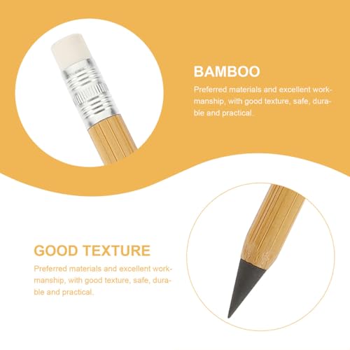 Set de 8 lápices eternos sin tinta con borrador miniatura 6