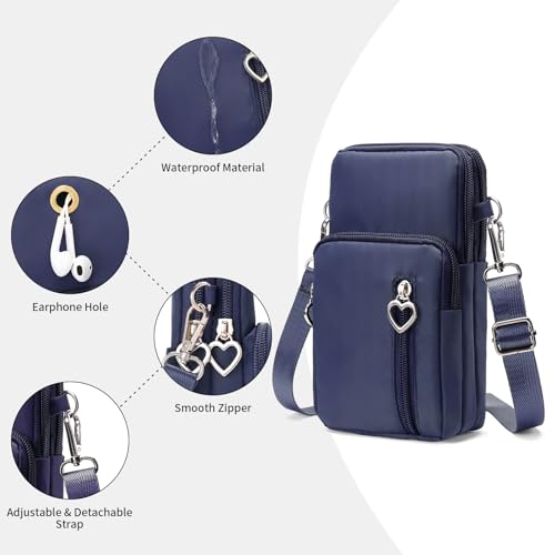 Small Crossbody Bags for Women Cell Phone Purses Wallet Mini Nylon Shoulder Arm Bag4